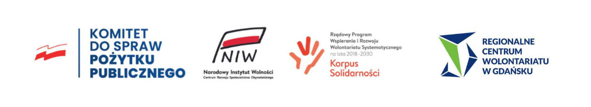 Partnerzy: Komitet do Spraw Pożytku Publicznego, NIW, Korpus Solidarności, Regionalne Centrum Wolontariatu w Gdańsku